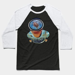 Diving sea turtle Baseball T-Shirt